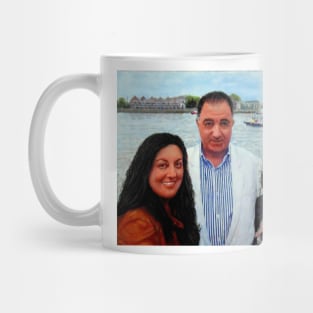 THE ARTIST WITH HIS TWO DAUGHTERS IN WAPPING LONDON Mug